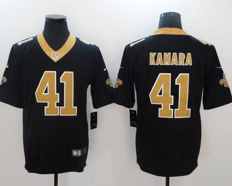 Men's New Orleans Saints Alvin Kamara #41 Black Jersey