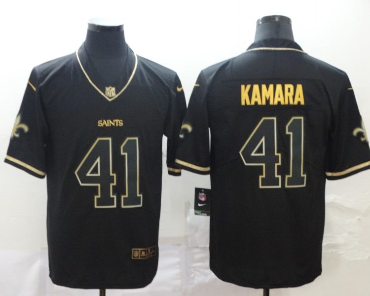 Men's New Orleans Saints Alvin Kamara #41 Black Jersey