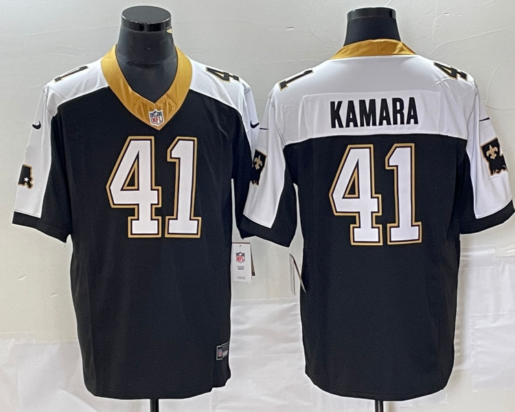 Men's New Orleans Saints Alvin Kamara #41 Black Vapor F.U.S.E. Limited Jersey