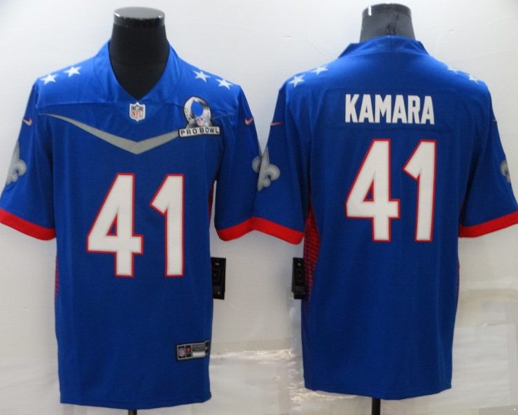 Men's New Orleans Saints Alvin Kamara #41 Blue All Star Jersey