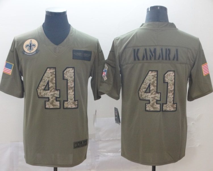 Men's New Orleans Saints Alvin Kamara #41 Brown Alternate Jersey
