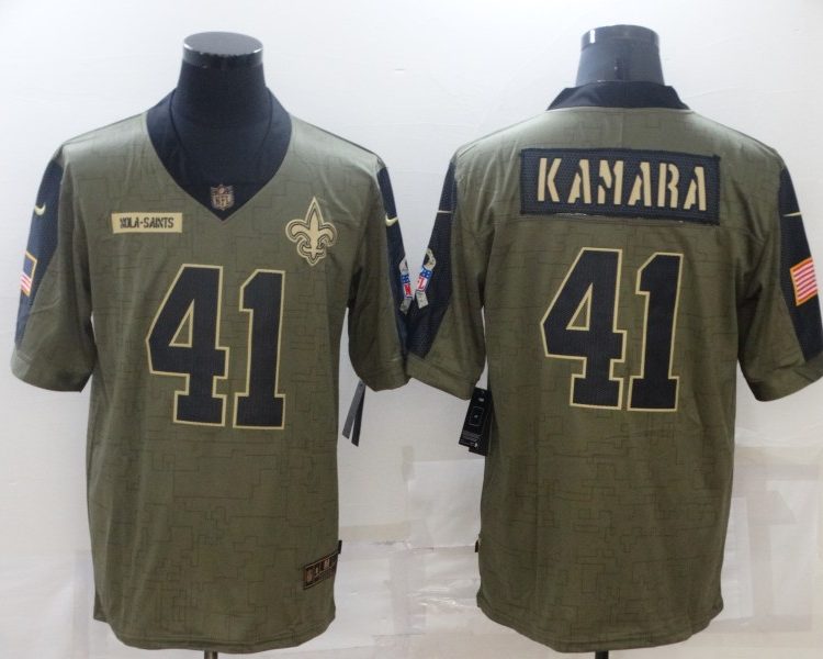 Men's New Orleans Saints Alvin Kamara #41 Brown Jersey