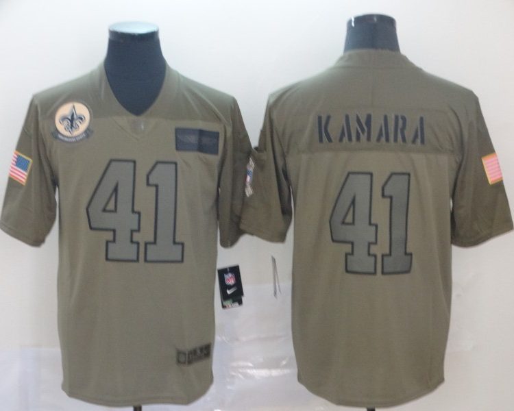 Men's New Orleans Saints Alvin Kamara #41 Brown Jersey