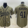 Men's New Orleans Saints Alvin Kamara #41 Olive 2022 Salute To Service Retired Limited Jersey Joint Edition