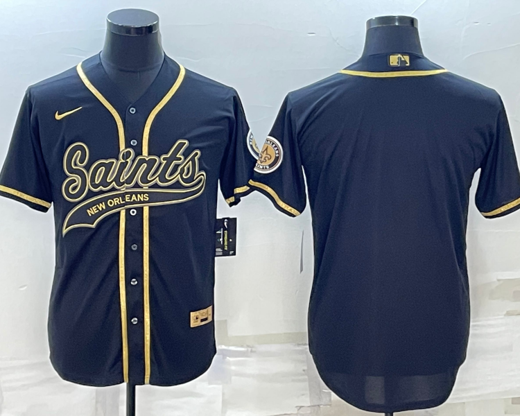 Men's New Orleans Saints Black Blank Jersey