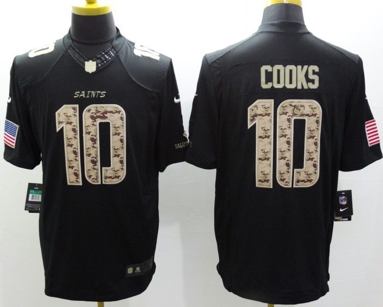 Men's New Orleans Saints Brandin Cooks #10 Black Jersey