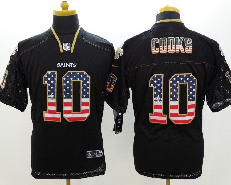 Men's New Orleans Saints Brandin Cooks #10 Black Jersey