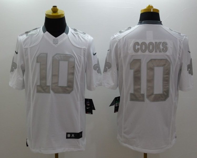 Men's New Orleans Saints Brandin Cooks #10 White Jersey
