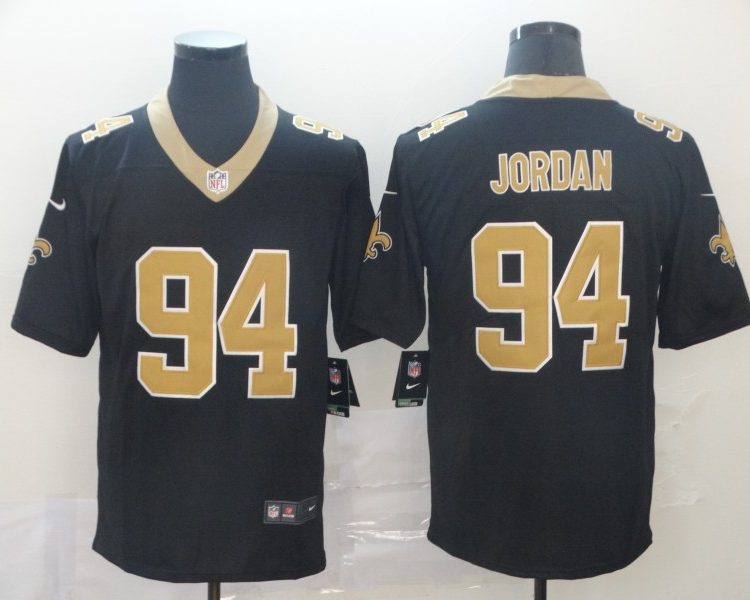 Men's New Orleans Saints Cameron Jordan #94 Black Jersey