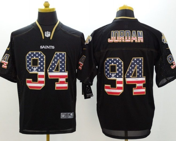 Men's New Orleans Saints Cameron Jordan #94 Black Jersey