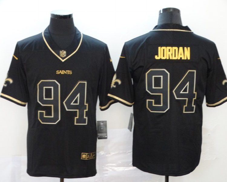 Men's New Orleans Saints Cameron Jordan #94 Black Jersey