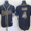 Men's New Orleans Saints Derek Carr #4 Black Jersey Joint Edition