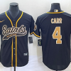 Men's New Orleans Saints Derek Carr #4 Black Jersey Joint Edition