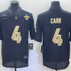 Men's New Orleans Saints Derek Carr #4 Black Jersey