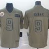 Men's New Orleans Saints Drew Brees #9 Brown Alternate Jersey