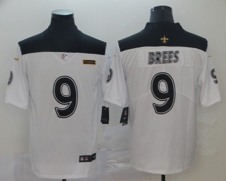 Men's New Orleans Saints Drew Brees #9 White City Edition Jersey
