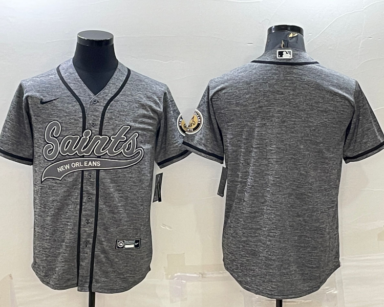 Men's New Orleans Saints Gray Blank Jersey