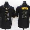 Men's New Orleans Saints Jameis Winston #2 Black Jersey
