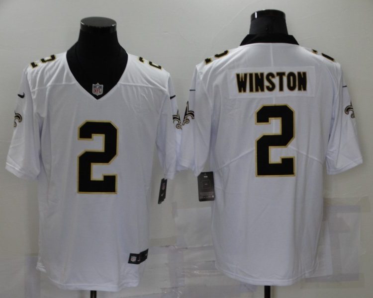 Men's New Orleans Saints Jameis Winston #2 White Jersey