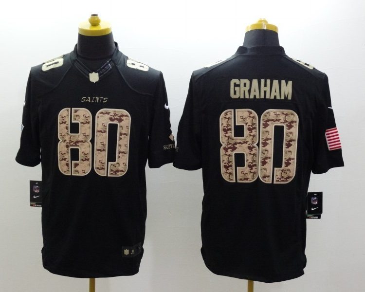 Men's New Orleans Saints Jimmy Graham #80 Black Jersey