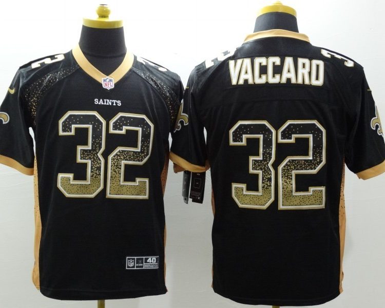 Men's New Orleans Saints Kenny Vaccaro #32 Black Jersey
