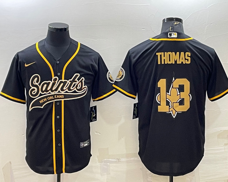 Men's New Orleans Saints Michael Thomas #13 Black Jersey Joint Edition