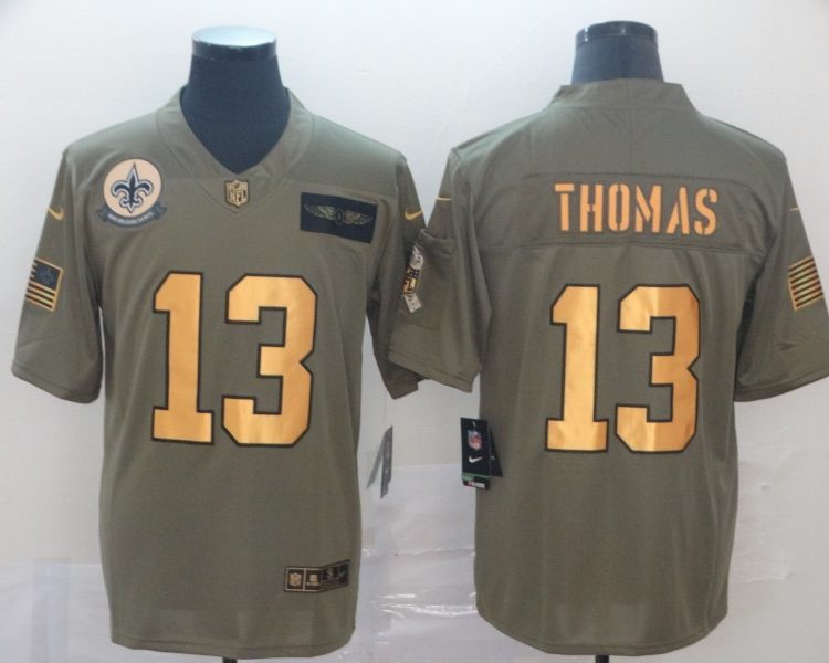 Men's New Orleans Saints Michael Thomas #13 Brown Jersey
