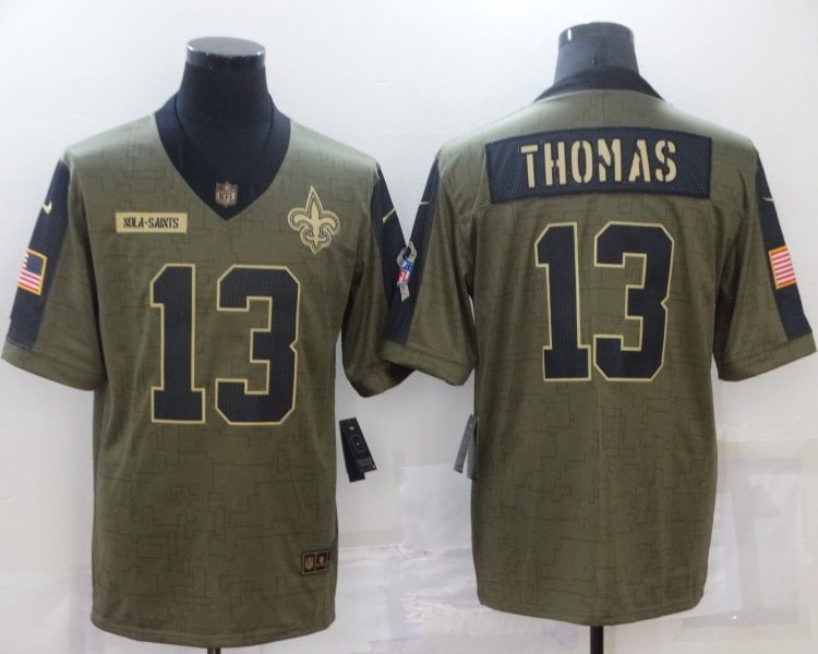 Men's New Orleans Saints Michael Thomas #13 Brown Jersey