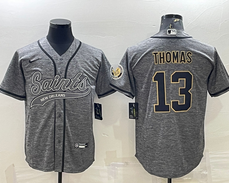 Men's New Orleans Saints Michael Thomas #13 Gray Jersey Joint Edition