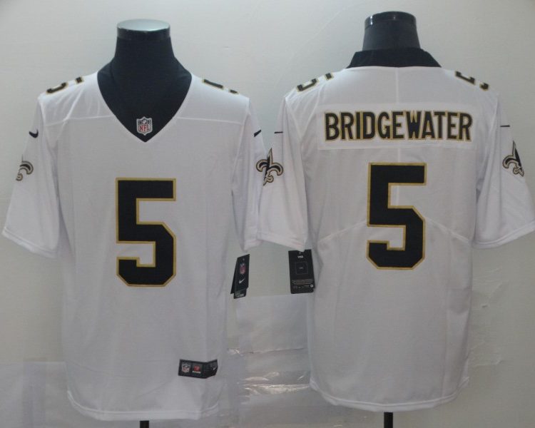 Men's New Orleans Saints Teddy Bridgewater #5 White Jersey