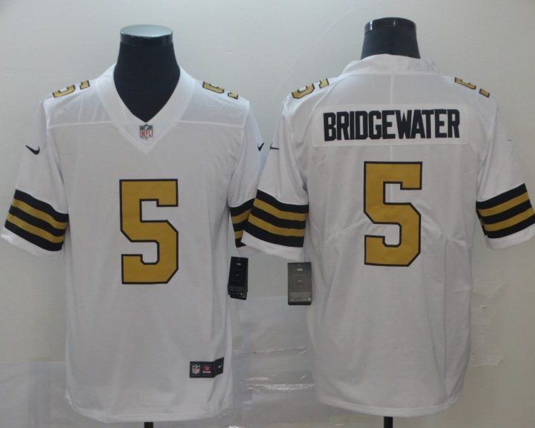 Men's New Orleans Saints Teddy Bridgewater #5 White Jersey