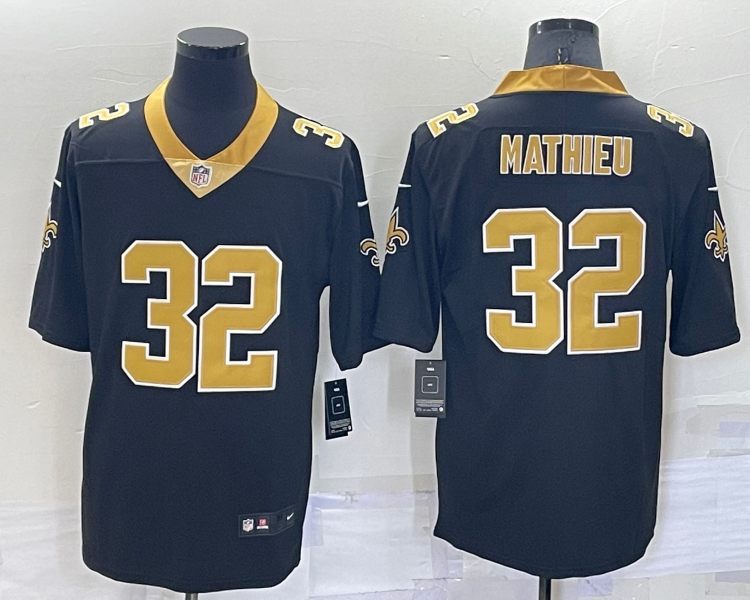 Men's New Orleans Saints Tyrann Mathieu #32 Black Jersey