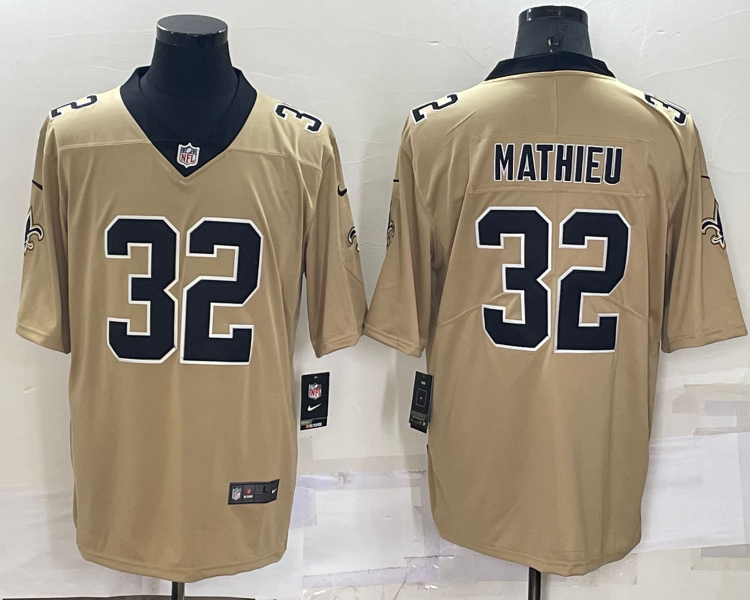 Men's New Orleans Saints Tyrann Mathieu #32 Gold Inverted Jersey