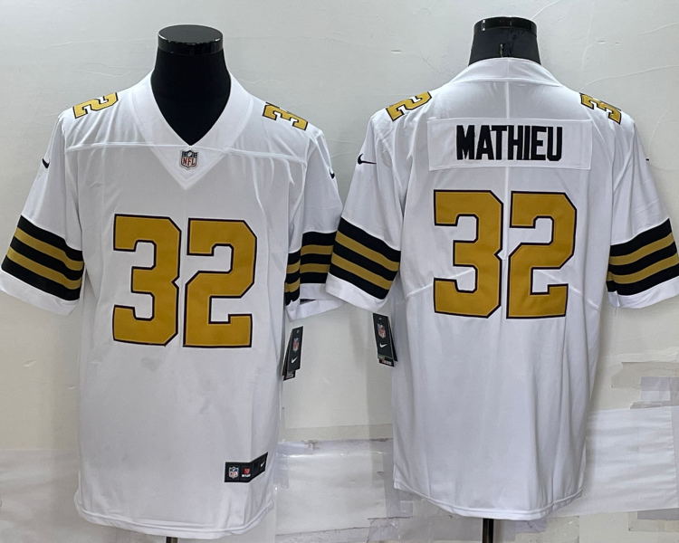 Men's New Orleans Saints Tyrann Mathieu #32 White Jersey
