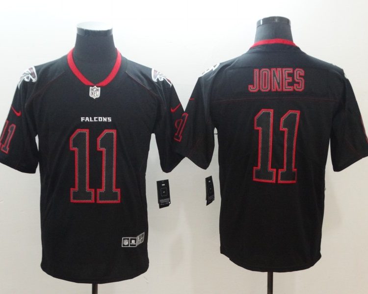 Men's Atlanta Falcons #11 Julio Jones Black Alternate Jersey