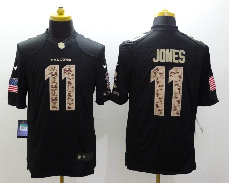 Men's Atlanta Falcons #11 Julio Jones Black Authentic Jersey