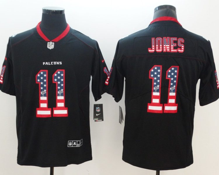 Men's Atlanta Falcons #11 Julio Jones Black Jersey