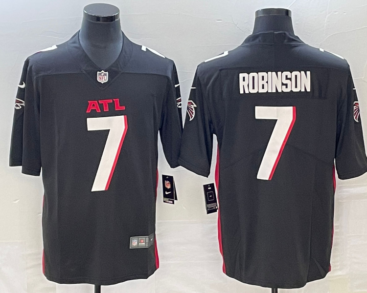 Men's Atlanta Falcons Bijan Robinson #7 Black Jersey
