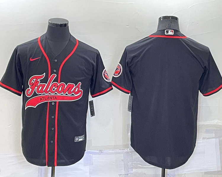 Men's Atlanta Falcons Black Blank Jersey