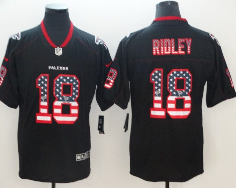 Men's Atlanta Falcons Calvin Ridley #18 Black Alternate Jersey