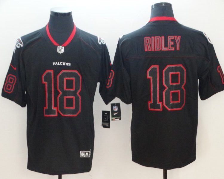 Men's Atlanta Falcons Calvin Ridley #18 Black Authentic Jersey