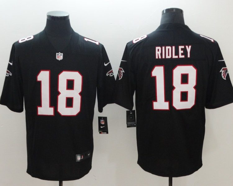 Men's Atlanta Falcons Calvin Ridley #18 Black Jersey