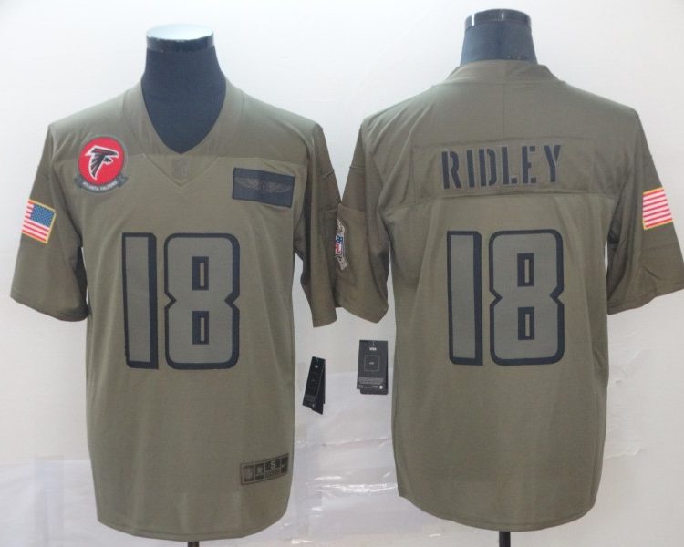 Men's Atlanta Falcons Calvin Ridley #18 Brown Jersey