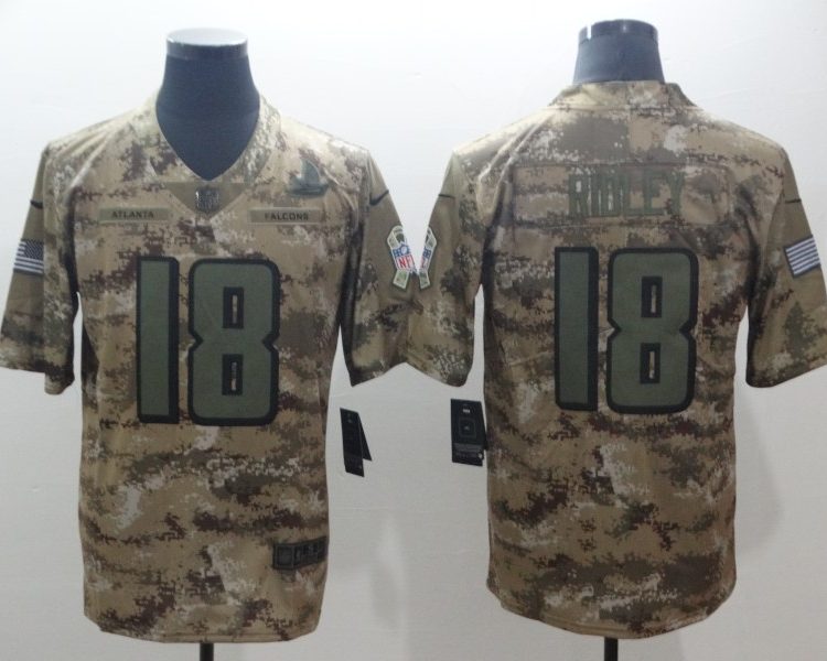 Men's Atlanta Falcons Calvin Ridley #18 Camouflage Jersey