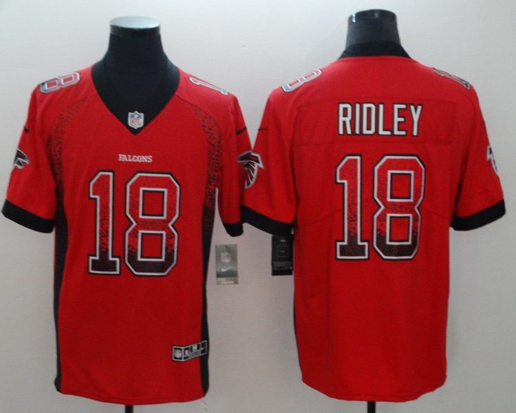 Men's Atlanta Falcons Calvin Ridley #18 Red Jersey