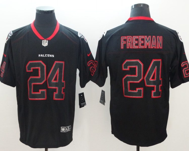 Men's Atlanta Falcons Devonta Freeman #24 Black Jersey