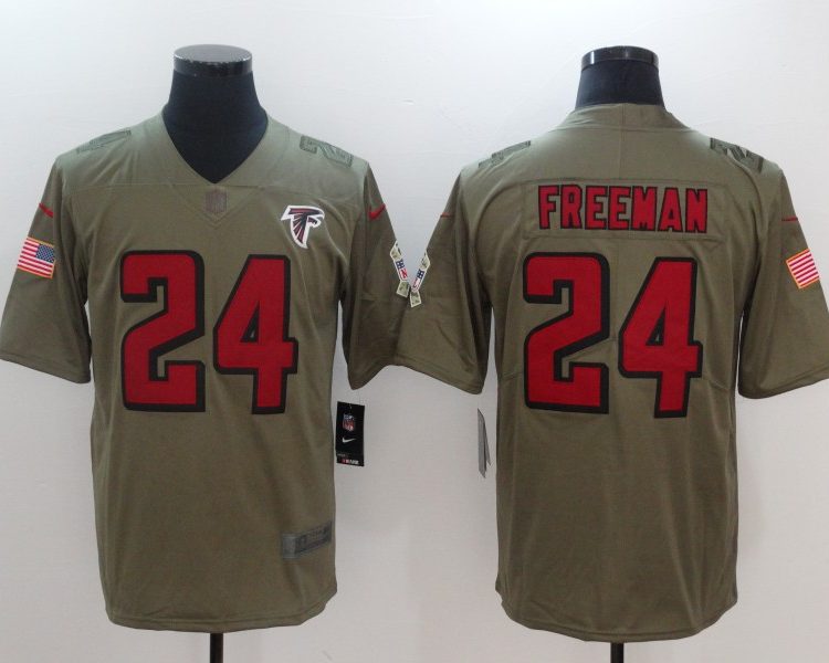 Men's Atlanta Falcons Devonta Freeman #24 Brown Jersey