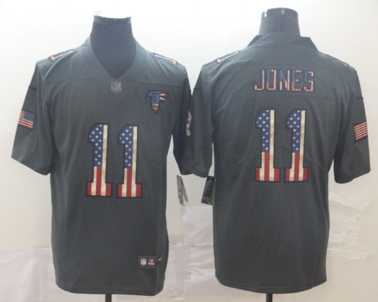 Men's Atlanta Falcons Julio Jones #11 Black Team Jersey