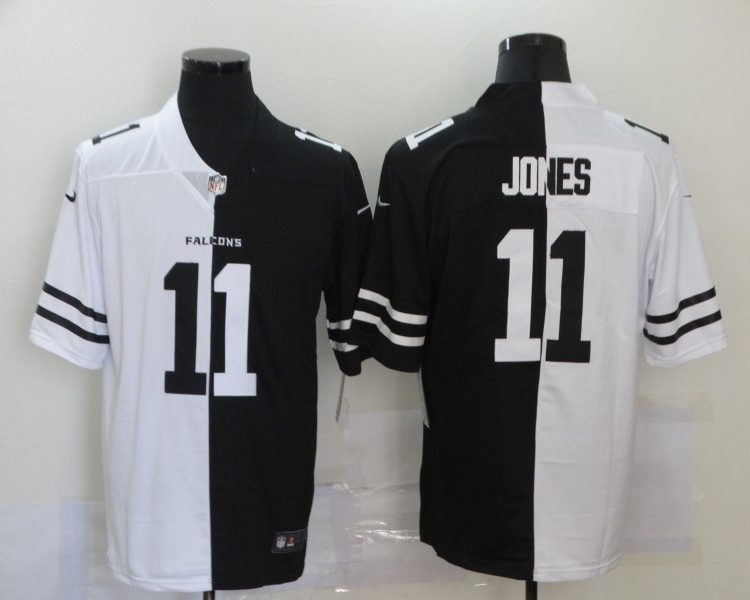 Men's Atlanta Falcons Julio Jones #11 Black/White Jersey