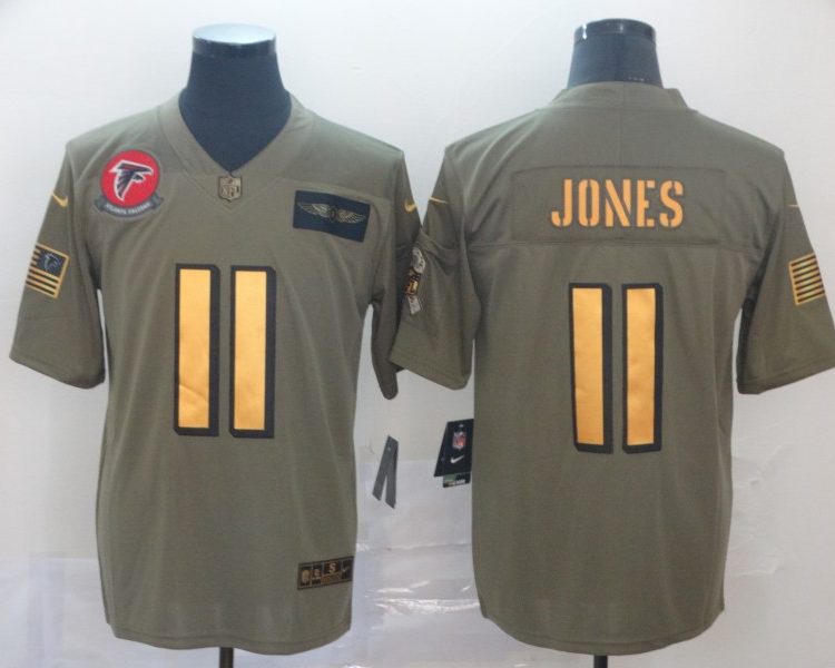 Men's Atlanta Falcons Julio Jones #11 Brown Jersey